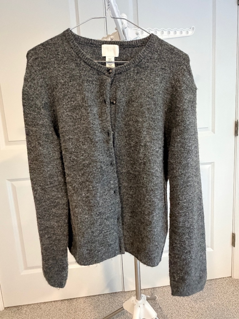 Grey cardigan sweater